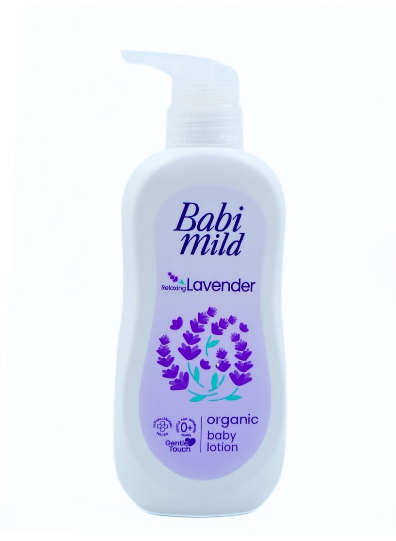 Babi Mild Relaxing Lavender Organic Baby Lotion – Gentle Touch Moisturizing Care for Soft & Calm Baby Skin (0+ Months)350ml